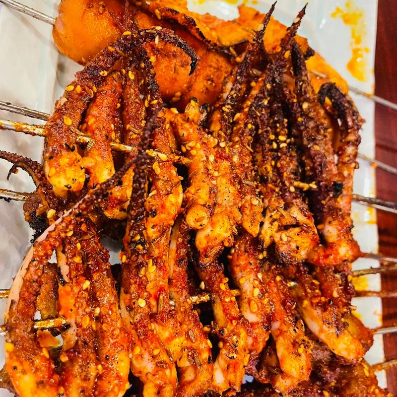 イカゲソの串焼き(アリヤ 清真美食 池袋店)