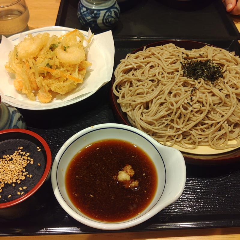 ざる蕎麦　かき揚げトッピング(ウエスト那珂川南店)