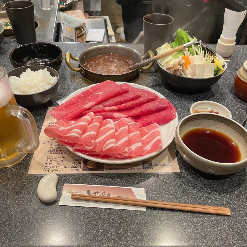 ミックス定食1.5人前(千里しゃぶ亭 天神橋店)