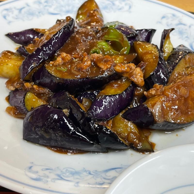 なすのみそ炒め定食(ぎょうざの満洲 所沢東口店)