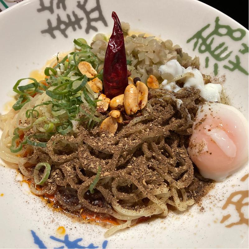 冷やし麻辣汁なし坦々麺(極上担々麺 香家 目黒東口店)