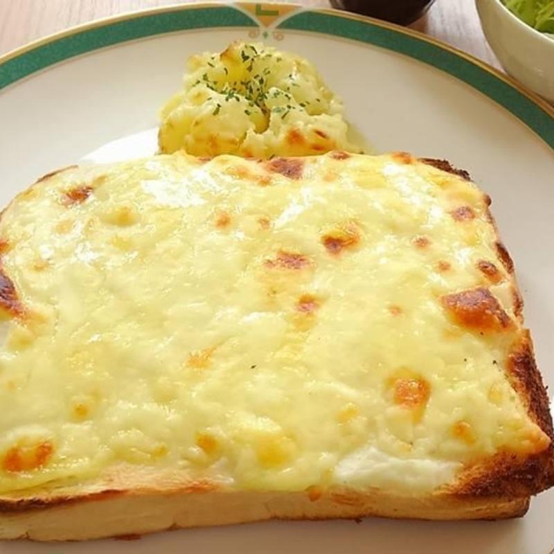 クロックムッシュ ポテトのマヨネーズ焼き添え(LUNA CAFE ORGANIC)