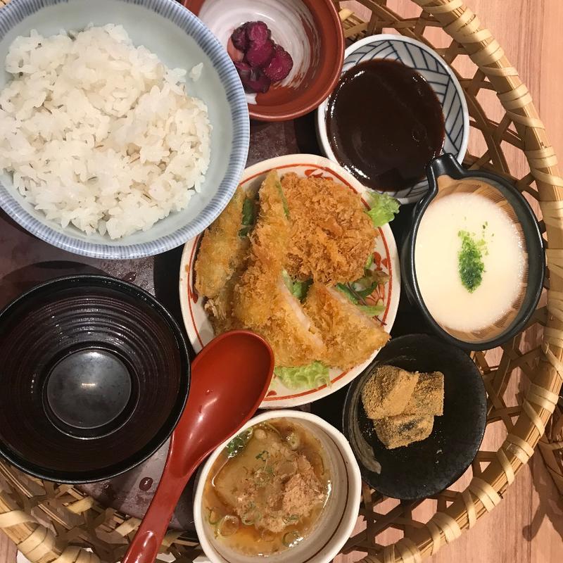 籠盛り膳みやび(とんかつととろろ膳　かつ麦　イオンモール京都五条店)