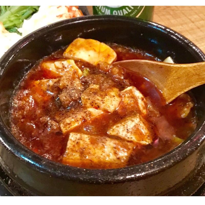 海老100％の麻婆豆腐(活海老バル orb ウラなんば店)