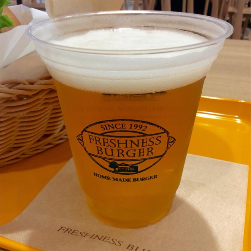 生ビール(カールスバーグ)(フレッシュネスバーガーあまがさきキューズモール)