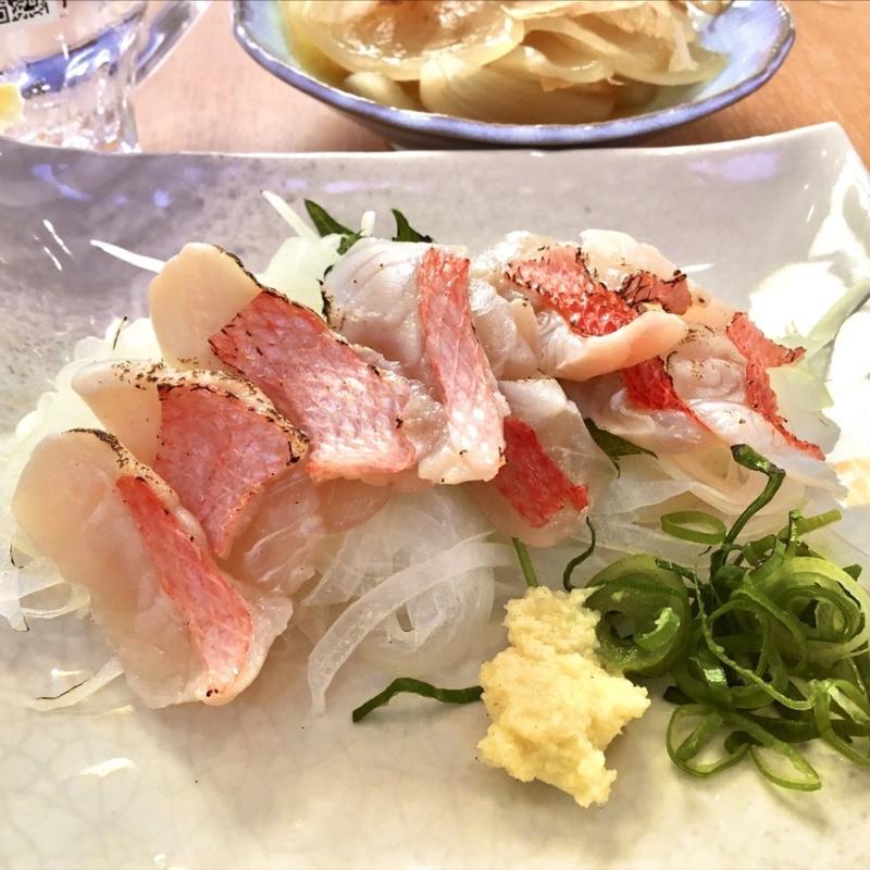 トロ金目鯛の炙り刺し(ヒモノ照ラス&スタンドヒモ子 ミュープラット金山店)