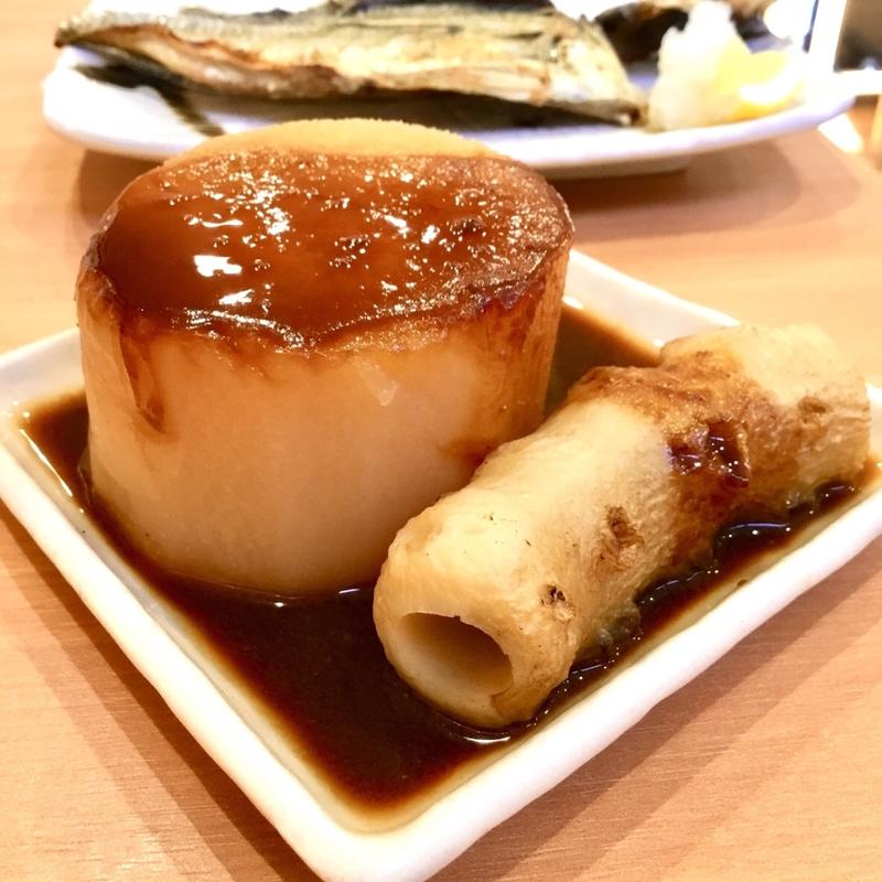 おでん(大根、ちくわ)(ヒモノ照ラス&スタンドヒモ子 ミュープラット金山店)