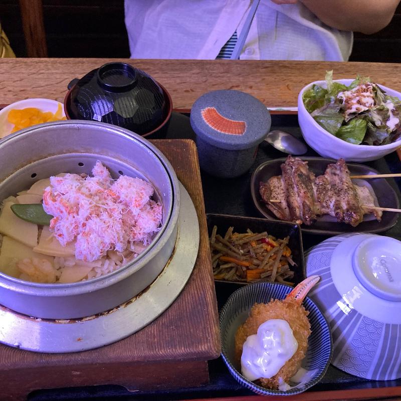 五目カニ釜飯　すみれセット(きこり)