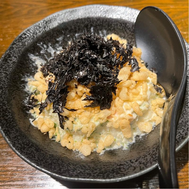 瀬戸内磯のりポテトサラダ(広島お好み焼き Big-Pig 神田カープ本店)