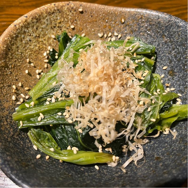 広島菜の漬物(広島お好み焼き Big-Pig 神田カープ本店)