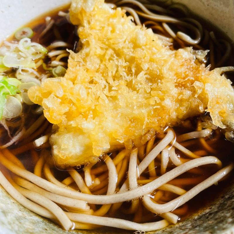 アジ天そば(そば処二葉)