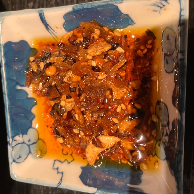 自家製ラー油(蕎麦切り くろ)