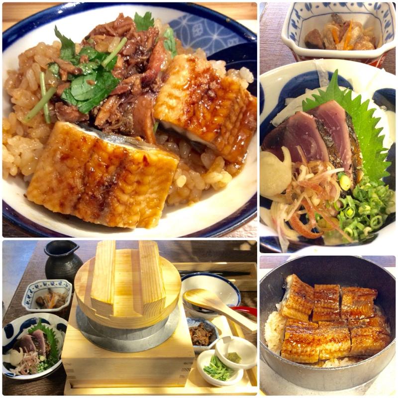 うなぎ釜飯と鰹のわら焼き定食(土佐わら焼き 龍神丸 西神中央店)