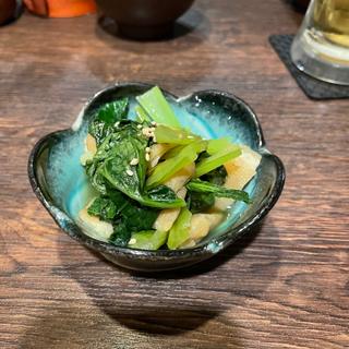 小松菜とお揚げ炊いたん(おばんざいバー 笑 - niko -)