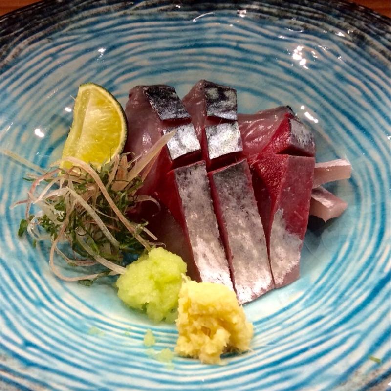 ランチの鯖のお造り(鯖とか烏賊とか真とか)