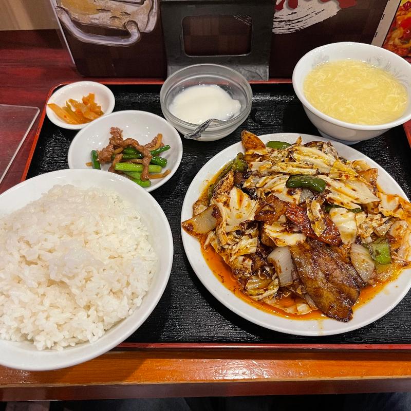 回鍋肉定食(龍盛菜館 京急川崎駅前店)