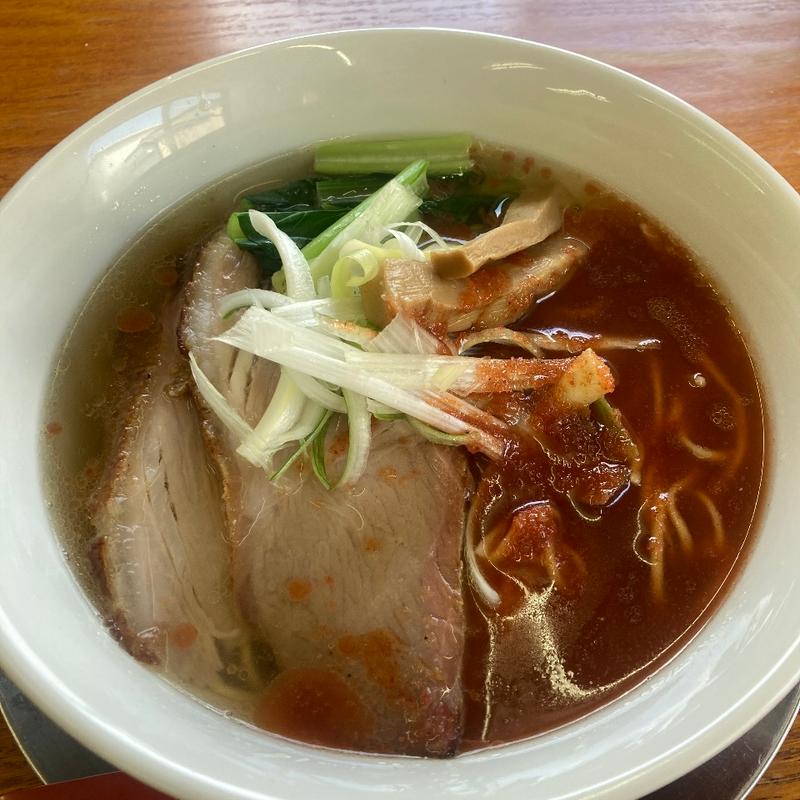 香ばしい自家製海老ペーストの塩そば(栃木中華そば 神志)