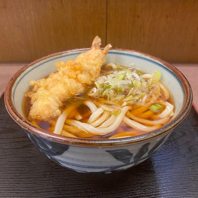 うどん(ころ)、海老天(かね松)