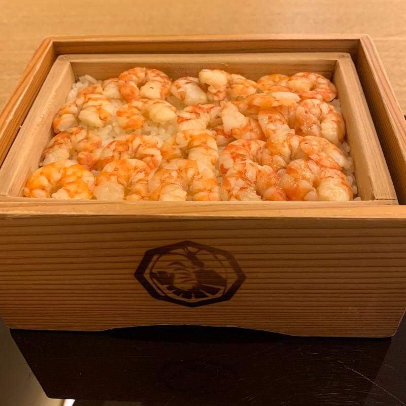 焼車海老と赤海老そぼろのまぶし(桂新堂 本店)