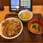 牛丼大盛サラダセット(すき家 八潮西袋店)