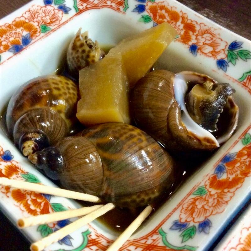 活バイ貝の煮付け(酒房たかだ本店)