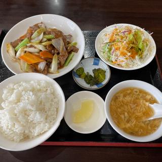牛肉のネギ炒め定食(台湾料理　四季紅 館林店 )