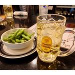 枝豆とハイボール