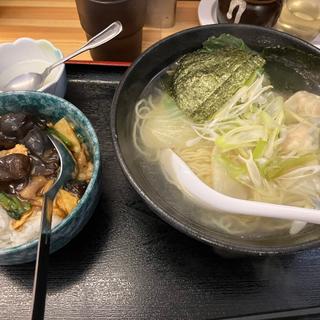 ワンタン麺+ミニ丼(港味(KOUMI))