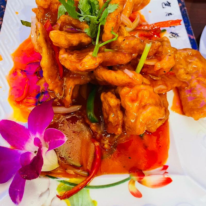 牛肉の甘酢あんかけ(アリヤ 清真美食 池袋店)