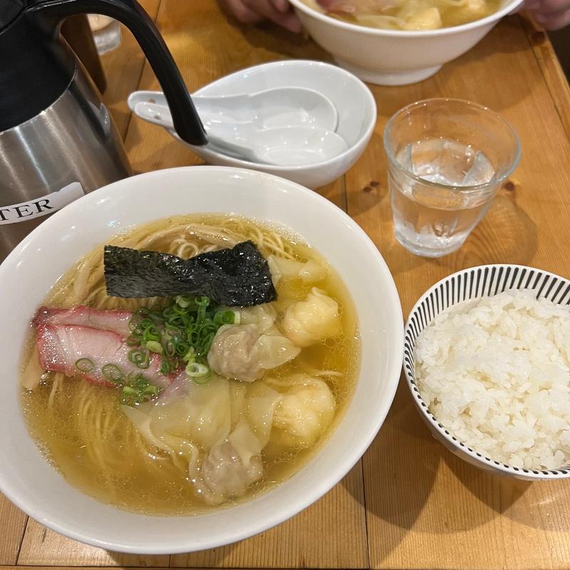 白出汁特製ワンタンメン　ライス(支那そば大和)