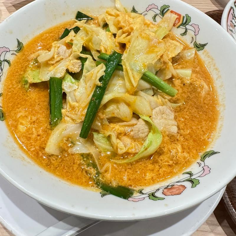 豚辛ラーメン(餃子の王将 sanwa藤が丘店)