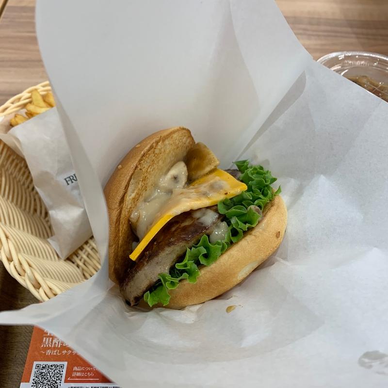 マッシュルームチーズバーガーセット(フレッシュネスバーガーイオンモール高岡)