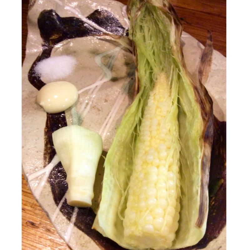 丸焼きヤングコーン(愛知産)(炭火と酒とげんげん)