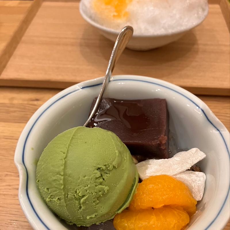 抹茶クリームあんみつ(あんみつ みはし パルコヤ上野店)