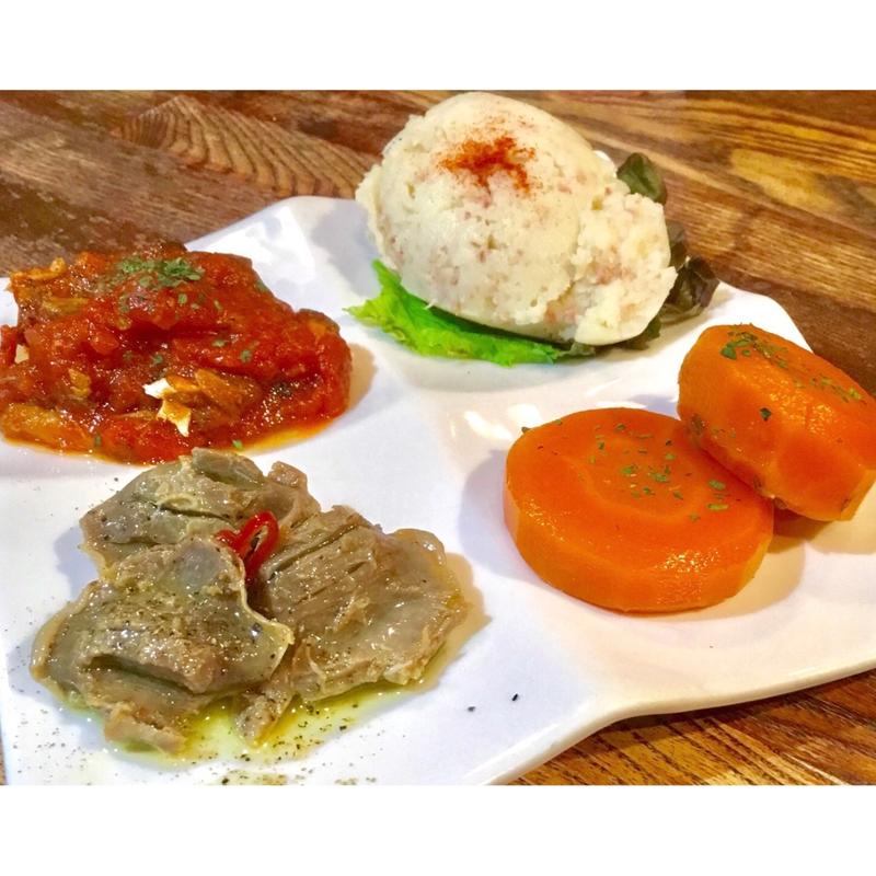 4種盛り(立ち呑みぽっぽ亭)