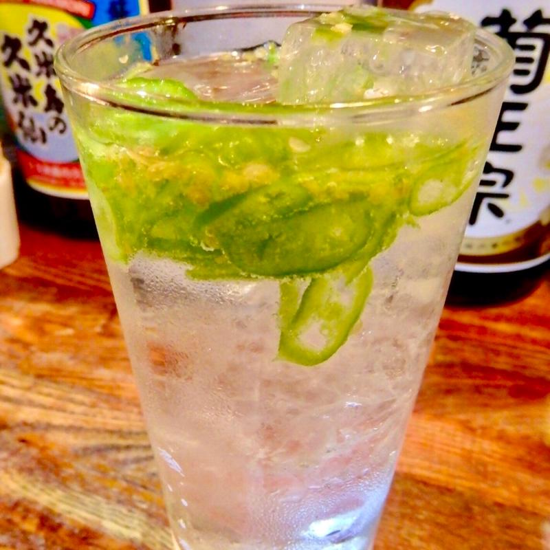 青とうがらしチューハイ(立ち呑みぽっぽ亭)