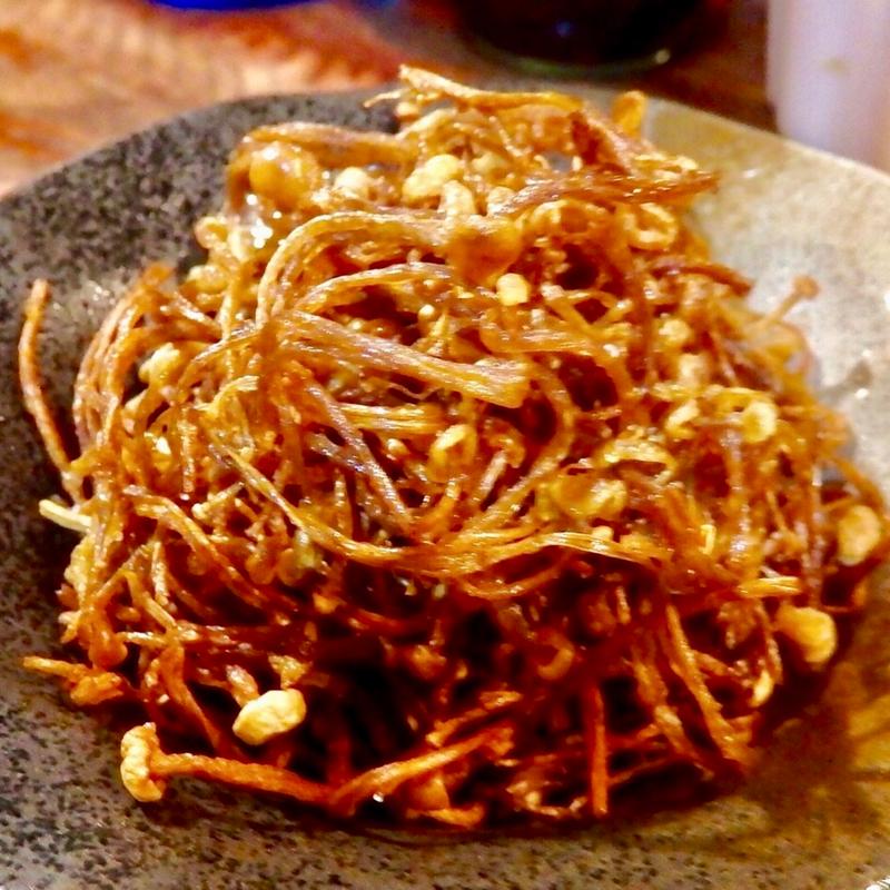 えのき素揚げ(立ち呑みぽっぽ亭)