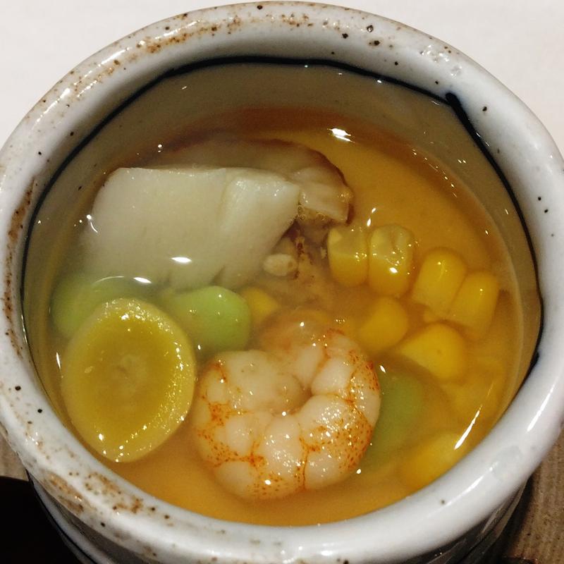 海老と帆立の茶碗蒸し(鮨 青海 品川店)