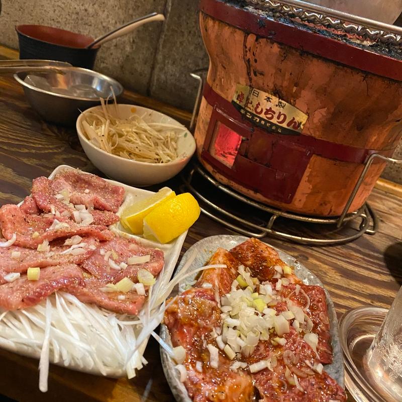 上ハラミと上タン塩(江古田ホルモン)