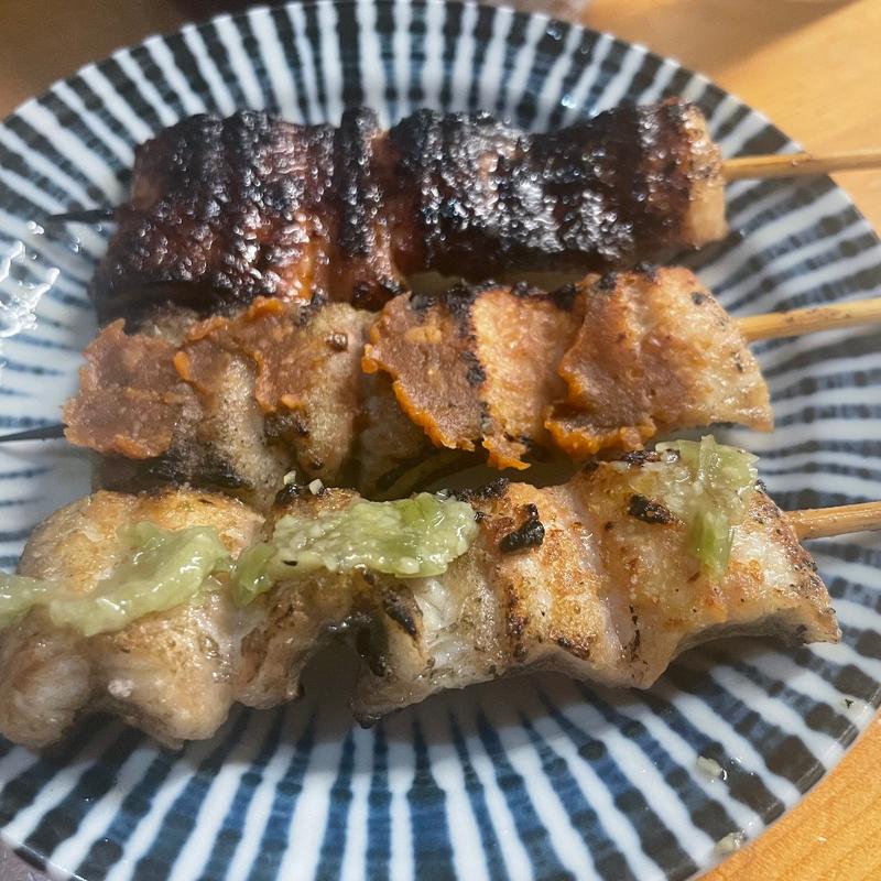 カバやき　3本　塩わさび・味そ・タレ(鰻 カブト)