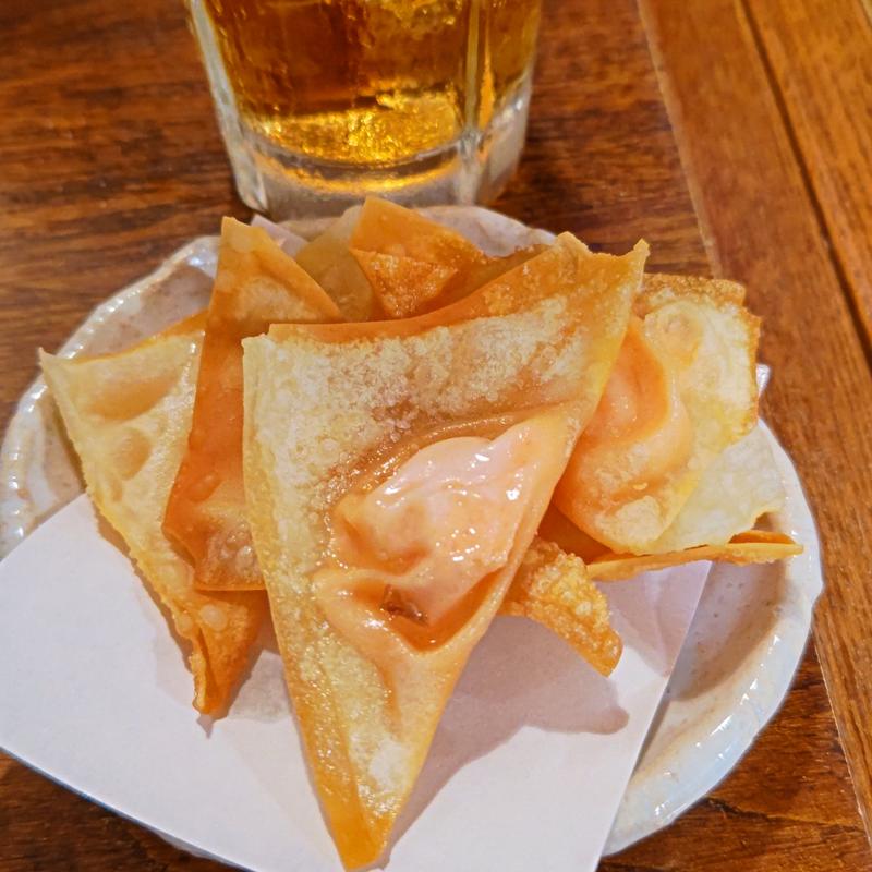 明太クリームチーズのワンタン揚げ(のげちゃん)