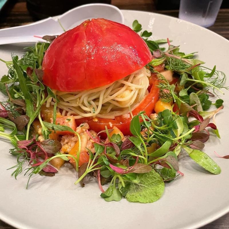 カッペリーニのようなちゃんぽんのよいな冷たい限定(ラーメン稲荷屋)