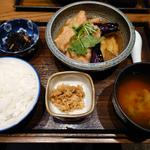 若鶏と茄子の柚子おろし煮定食(恵比寿 土鍋炊ごはん なかよし 丸の内店)