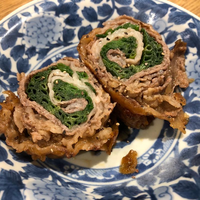 万能ネギの牛肉ロール(STAND KIYOSUGU 中目黒店)