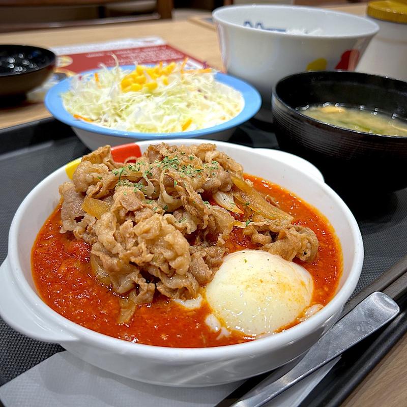 牛肉のあいがけうまトマハンバーグ定食(松屋 仙台南町通り店 )