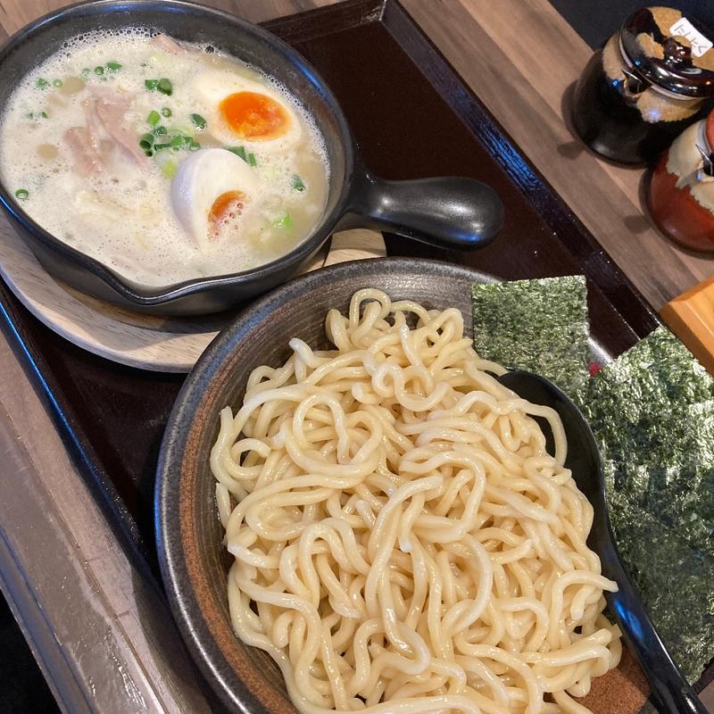 鶏つけ麺塩味玉トッピング(まる家)