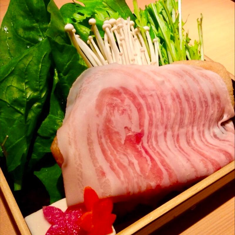 豚しゃぶ御膳(具材)(大阪豚しゃぶの会 福島邸)