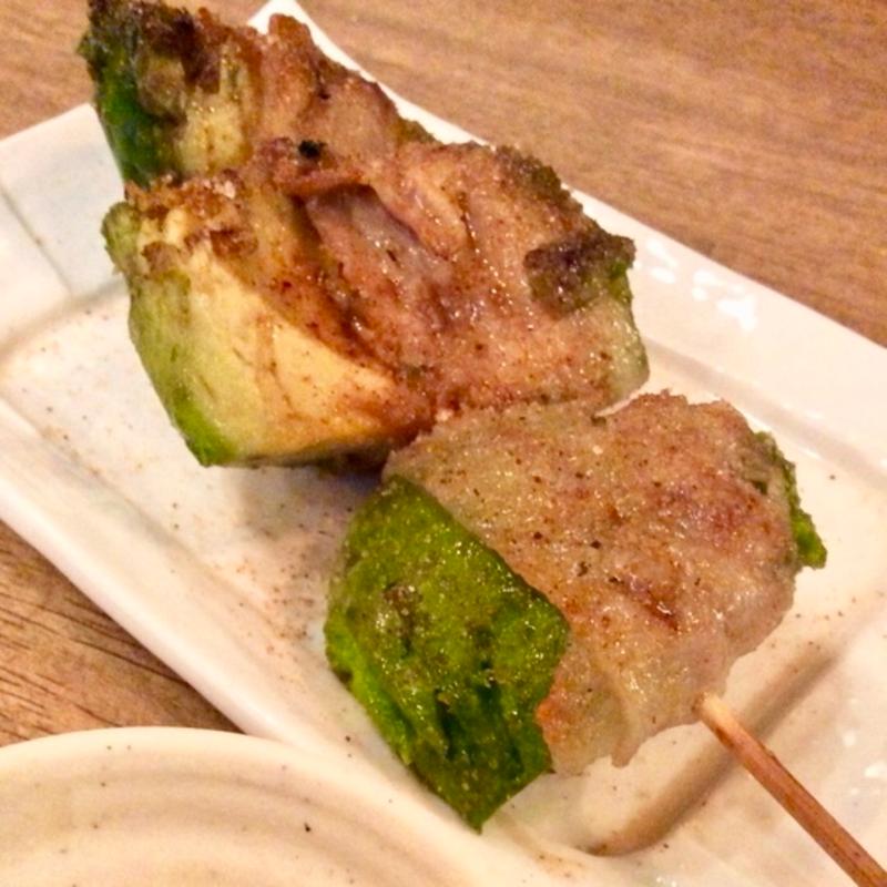 アボカドの豚巻き(野菜肉巻き串 ぐるり 福島)