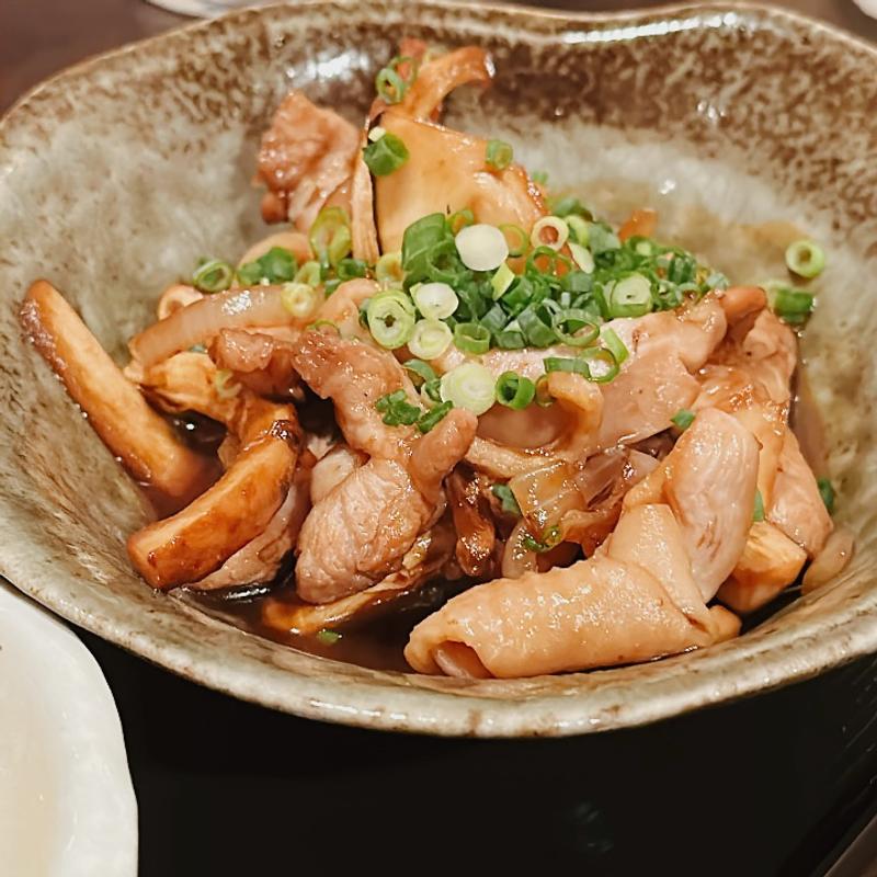 松茸と親鳥のすき焼き風煮(ほんわか )