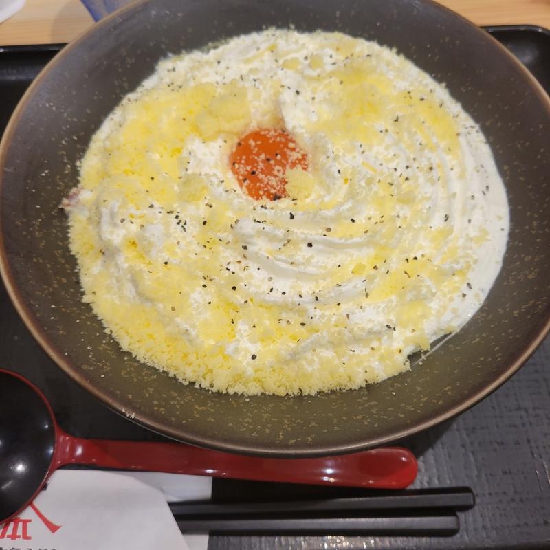 白いカルボナーラうどん(山下本気うどん 渋谷並木橋)